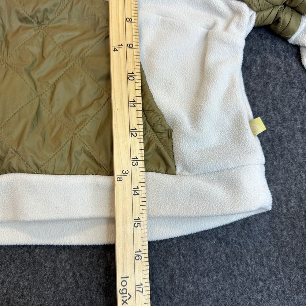 Athleta Girl Transition Half Zip Fleece Pullover Quilted Sweater Jacket M 8-10 - Picture 8 of 16